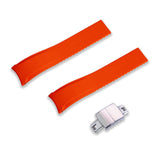 22MM FLEXI-CURVED END SAILCLOTH FKM RUBBER STRAP (CX01)