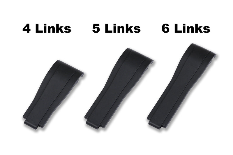 CURVED END RUBBER STRAP FOR ROLEX EXPLORER II REF.16550 & 16570 (RS01 DEPLOYANT STYLE)