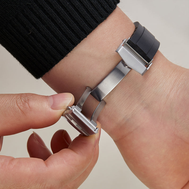 FKM RUBBER STRAP WITH END LINKS FOR SEIKO ALPINIST (MX03-117)