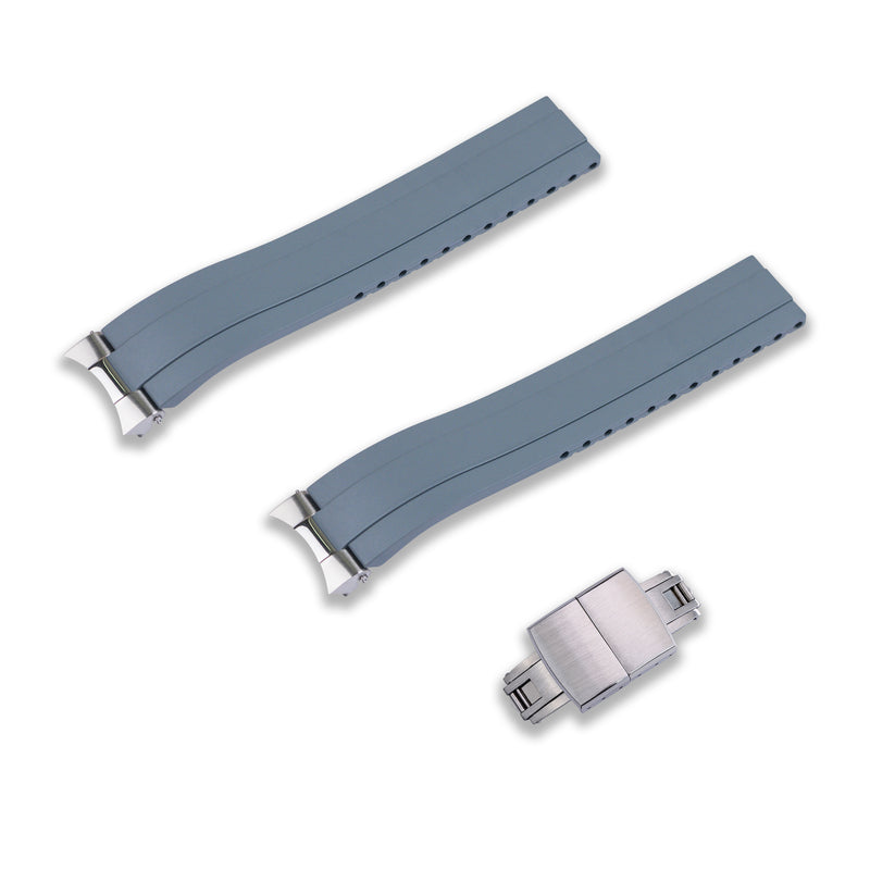 FKM RUBBER STRAP WITH END LINKS FOR HAMILTON KHAKI FIELD (MX03-733)