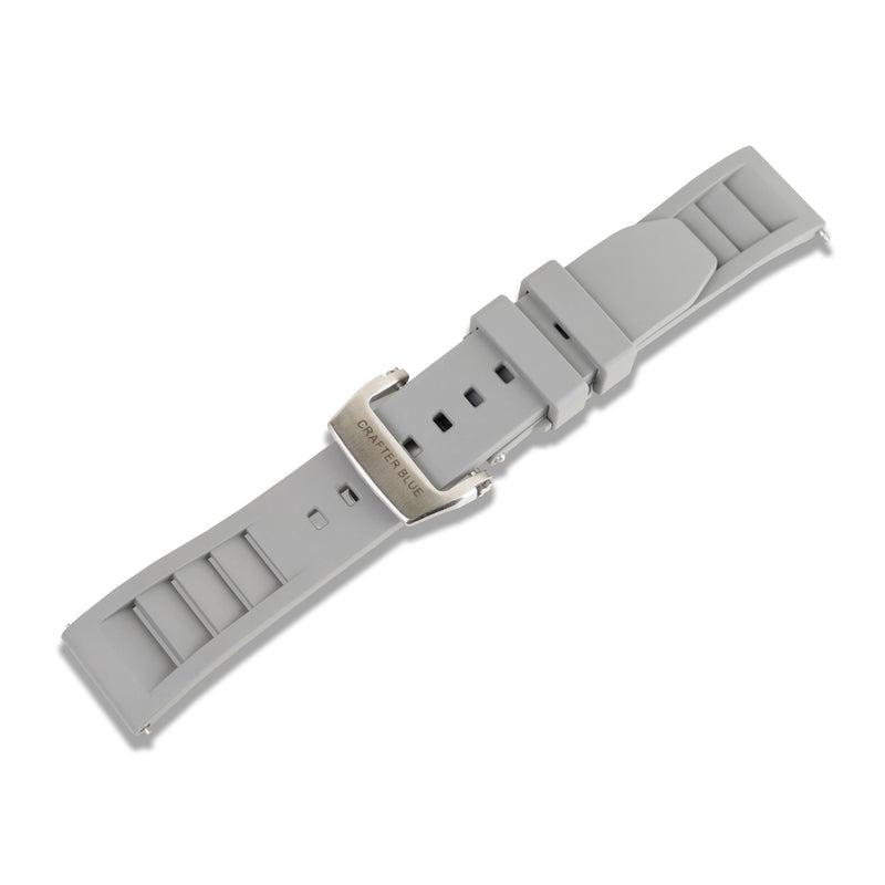 20mm Straight end Butterfly-clasp FKM Rubber Strap (UX08)