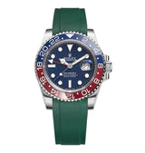 Curved End Rubber Strap for ROLEX GMT MASTER II Ceramic Ref. 116710